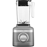 KitchenAid Batidora de Vaso - K150 - Jarra de plástico de 1,4 l - Blender con 3 velocidades y programa de picado de hielo - Gris marengo