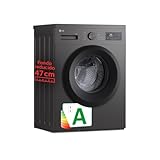 Lavadora LG F4A10S8NDK Clase A 8 Kg 1400 rpm Acero Inoxidable - Fondo especial 47cm
