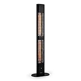 blumfeldt Heat Guru, estufa exterior eléctrica, calefactor infrarrojo, IP54 exterior, unidad vertical con mando a distancia, 3000 W