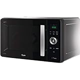 Whirlpool JQ 280 MB Microondas, Termoventilado Combinado, Libre Instalación, con Vaporiera Parrilla Baja Plato Crisp y Mango, 30 L, Negro, 54,8 x 52,5 x 33,3 cm