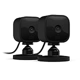 Blink Mini | Cámara de seguridad inteligente compacta, interior, cableada, vídeo HD 1080p, detección de movimiento, audio bidireccional, fácil de configurar, compatible con Alexa | 2 cámaras (negro)