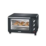 SEVERIN - Horno tostador de 1200 W, temperatura entre 100 y 230 °C, 14 Litros, temporizador, grill y rejilla para hornear, Color Negro TO 2042