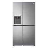 LG GSLV71PZRC | Clase C | 635 L Frigorífico Side-by-Side con dispensador de hielo, hielo triturado y agua | Depósito de agua interno | Total No Frost | LINEARCooling | DoorCooling+ | Platinum Silver
