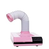 ZYC Ventilador de la máquina de aspiradora de uñas 60W para el colector de Polvo de manicura aspiradora para el salón de uñas manicura Absorbente de vacío,Rosado