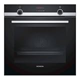 Siemens HB574AER0 iQ300 - Horno multifunción Pirólisis, 60 cm, 3600 W, 10 programas automáticos, Bloqueo de seguridad, Color negro y acero inoxidable