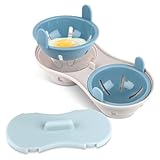 Cocer Huevos Microondas Huevos Poche Molde Cuece Escalfador de Huevos Cocedor de Huevos Escalfador Huevos Poche Hervidor de Huevos Egg Poacher para Vaporera Microondas