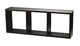 King Collection King Home m1106052/A Estantería Cubo 3 estantes (Tablero DM, Color wengué, 80 x 30 x 15