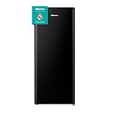 Hisense RR220D4BBE - Frigorífico Una Puerta, Congelador Freeze Zone, 165 L de capacidad, 128 cm alto, Class E, Botellero, Cycle Defrost (Cíclico), Cajón Frutas Y Verduras, Color Negro (Nuevo)