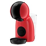 KRUPS Nescafé Dolce Gusto Máquina de café cápsulas, Presión 15 bar, Máquina de café cápsulas, Multi-bebidas frías o calientes, Intuitiva, Compacto, Modo eco, Piccolo XS Rojo KP1A3510