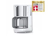 Braun PurShine KF1500WH, Cafetera de Filtro con Sistema OptiBrew, Función Anti Goteo, Apagado Automático de Seguridad, Capacidad para 10 Tazas de Aroma, 1000W, Blanco