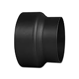 LANZZAS Reducción del tubo de estufa de 180 mm a 150 mm, color: negro metálico, (diámetro 150 mm) – más tubos de nuestra gama se pueden encontrar aquí.