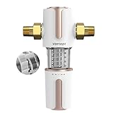 Vortopt Filtro de sedimentos de centrifugación, sistema de enjuague automático, filtro de agua para toda la casa para agua de pozo, filtración de prefiltro de 40 micras, Q700