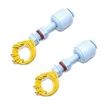 2 sensores de nivel de agua, tanto CA 220 V CA como circuitos AC/DC24 V, se pueden utilizar para fluidos, interruptor de flotador líquido para hidroponía, jardinería, acuario, piscina, tanque, 52 mm