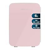 Cecotec Nevera Pequeña Bolero MiniCooling 6L Bahamas Pink. Capacidad 6 L, Funcionamiento 12-220 V, Compatible con Coches y Caravanas, Función Frío y Calor, Temperatura Regulable de 5 ºC a 65 ºC