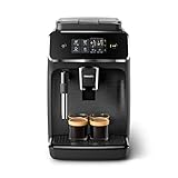 Philips Serie 2200 Cafetera Superautomática - Espumador de Leche Clásico, Pantalla Táctil Intuitiva, Negro Mate (EP2220/10)
