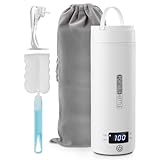 Focenat Pequeño Hervidor de Agua Portátil 316 Acero Inoxidable, 500ML Taza Térmica De Calentamiento Rápido De Viaje, Pequeño Vaso Térmico Rápido, Mini Taza de Agua Eléctrica para Hacer Café, Leche Té