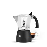 Bialetti - New Brikka, Moka pot, la única cafetera capaz de hacer un espresso cremoso, 4 tazas (170 ml), Aluminio y Negro