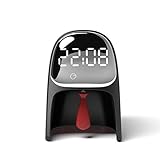HiXB Despertador USB Powered Snooze Small Creative Alarm Clock,Black