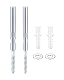 TPZORJX 2 piezas de soportes invisibles para estantes flotantes - para estantes de pared Ø10x100mm, soportes ocultos para estantes, con tornillos para estantes de pared
