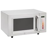 METRO Professional Microondas GMW1125, acero inoxidable, 51.1 x 43.2 x 31.1 cm, 25 L, 100 programas, temporizador 60 min, diámetro máximo plato Ø 30.5 cm, plata