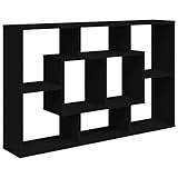 vidaXL Estantería de Pared Madera contrachapada Negra 85x16x52,5 cm, estantería Colgante, estantería Flotante, Estante, estantería de Pared Colgante