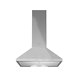 Teka DBB 70 - Campana Extractora de Pared, Campana Piramidal de 70 cm, Mandos Pulsantes, 3 Velocidades, Motor de Doble Turbina, 2 Lámparas LED, Color Acero Inoxidable