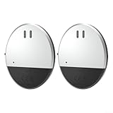 FACULX Sensor de alarma de puerta para alarma de vibración ultra delgada de 130 dB, alarmas de ventana para cobertizo, sensor de alarma de puerta de cobertizo, sensores de alarma de rotura de vidrio