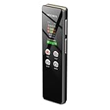 MECHEN Grabadora de Voz Digital portátil de 64 GB, grabación con un Solo Toque, Control por Voz, grabadora de Voz Digital portátil de 1536 kbps, USB C, para entrevistas, Clases, reuniones (V01-A)