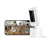 Cámara interior orientable Ring (Pan-Tilt Indoor Camera) | Cámara de seguridad con enchufe, para mascotas, orientable 360° en horizontal y 169° en vertical | Ring Protect gratis 30 días