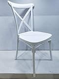 Destello S.L. Silla Crossback Polipropileno Blanca diseño Eventos 90 x 48 x 49 cm