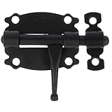 Amig - Pasador de Sobreponer para Puertas Mod.484 | 30 x 30 mm | Pestillo de Seguridad para Cierre Horizontal | De Acero Acabado en Negro | Incluye Tirafondos