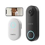 Reolink 5MP Videoportero Timbre WiFi Exterior 2.4/5GHz, Detección/Alerta de Personas Inteligente, Visión Nocturna, Audio Bidireccional, Admite Tarjeta Micro SD/Nube, Video Doorbell WiFi