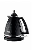 De'Longhi Brillante KBJ 2001.BK - Tetera eléctrica, 2000 W, 1.7 L, plástico, negro