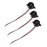 iplusmile 20-b Zumbador 3 Piezas Cables Alarma de Sonido Automática 85db Alarma de Zumbador 24v Material Abs Grado Industrial