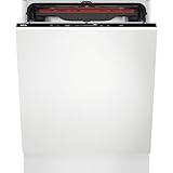 AEG FSB64907Z Lavavajillas Integrable, 60 cm, 14 Cubiertos, Secado AirDry, Brazo Aspersor Satélite, Cristalería, 7 Programas, 3 Temperaturas, 44 dB(A), Conexión Wifi, Serie 6000, Clase C