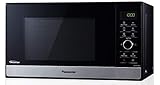 Panasonic Microondas NN-GD38HSGTG con parrilla (1000 W, vaporera, microondas combinado, molde para pizza, 23 litros) acero inoxidable negro