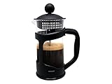 Nerthus FIH 319 Cafetera Francesa de Émbolo, PP/Vidrio de Borosilicato/SS, Negro, 350 ml