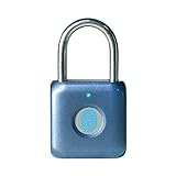 Candado con huella dactilar eLinkSmart Smart Locker Lock Cerradura sin llave con huella digital para armario de gimnasio, armario de escuela (azul)