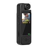 Eeuye Mini Cámara HD 1080P, Grabadora de Vídeo Digital Portátil, Cámara Corporal con Visión por Infrarrojos, Videocámara Deportiva Compacta DV