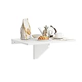 SoBuy Mesa Plegable de Pared Mesa para portátil Escritorio Mueble Infantil Mesa para Comer 60 x 40 x 6 cm FWT03-W ES
