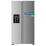 GEDTECH - Refrigerador americano GSBSA513IX Side by Side 513L - Dispensador de agua y máquina de hielo automático - Acero inoxidable