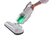 Iris Ohyama, Aspirador antiácaros / alérgenos, 600 W, tecnología Cyclone Stream, 14.000 vibraciones / minuto, Para colchones, sofás y otras telas - Power Quilt Cleaner IC-FAC4 - Blanco