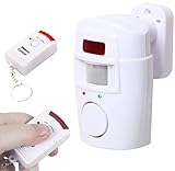 Meichoon Alarma de Sensor de Movimiento infrarrojo con 2 Controles remotos Alerta portátil inalámbrica ruidosa para el Garaje de la casa Tienda de Furgonetas