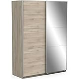 Demeyere 190013 Puerta corredera con Espejo y Armario Moderno, Madera de ingeniería, Gris