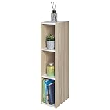 Iris Ohyama Estantería Espacio Ahorrador de 3 Niveles Delgado, Marrón Claro, Ajustable, Multiuso, Modular, para Sala, Oficina, Habitación, Organizadora, Librería, Montaje Fácil, UB-9020