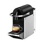 Magimix Nespresso Pixie Cafetera de Cápsulas Nespresso, Cafetera Nespresso Gris Metal, Cafetera Espresso, 7 cápsulas [Clase energética A+]