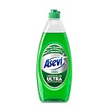 Asevi Lavavajillas Líquido a Mano Ultra Green - Detergente Lavaplatos Manual Superconcentrado - Poder Desengrasante Avanzado - Fácil Aclarado - Suave con las Manos - Perfume Cítrico - 650 ml