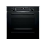 Bosch Serie 6 HBA5360B0 - Horno multifunción, 60 cm, 3400 W, Autolimpiable, 7 funciones, Bloqueo de seguridad, Color negro [Clase de eficiencia energética A], Mandos ocultables