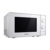 Panasonic NN-E20JWMEPG Microondas con Plato Giratorio de Vidrio, 20L, 800W, Ajuste De Descongelación, 5 Niveles De Potencia, Temporizador, Blanco