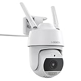 Camara de Vigilancia WiFi Exterior, 2K Cámara IP PTZ para Exterior, CloudEdge App, Audio Bidireccional, Detector de Movimiento, Visión Nocturna, IP66, Soporta Micro SD de 128G (No Incluido)